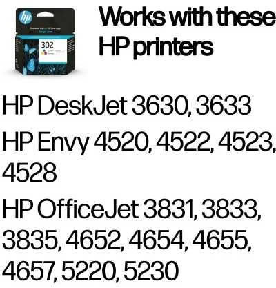 Hewlett Packard (HP) HP 302 Tri-color (F6U65AE) Rašalinė kasetė, CMY