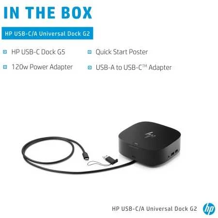 Hewlett Packard (HP) USB-C/A universalus dokas G2