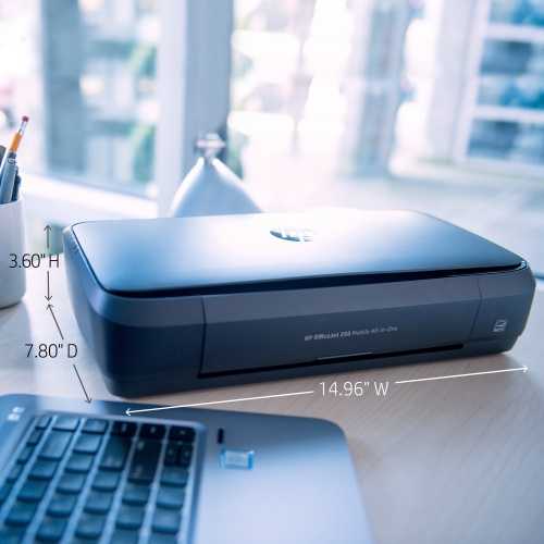Hewlett Packard (HP) „HP Officejet 250“ mobilusis daugiafunkcis daugiafunkcis spalvotas rašalinis spausdintuvas, A4, 8 psl./min., kopijavimas, 10 psl./min., spausdinimas, 50 lapų, USB, „Wi-Fi“