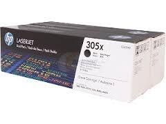 „Hewlett Packard“ (HP) HP 305X 2 didelės talpos juodos originalios „LaserJet“ tonerio kasetės (4000 puslapių viena kasetė)