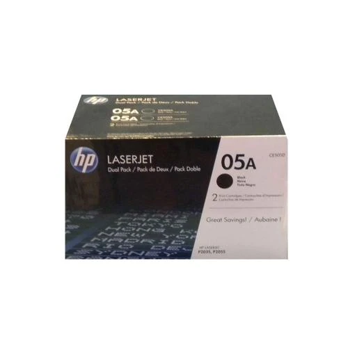 Hewlett Packard (HP) HP CE505D No.05A Dual Pack Juodas kasetė (CE505D)