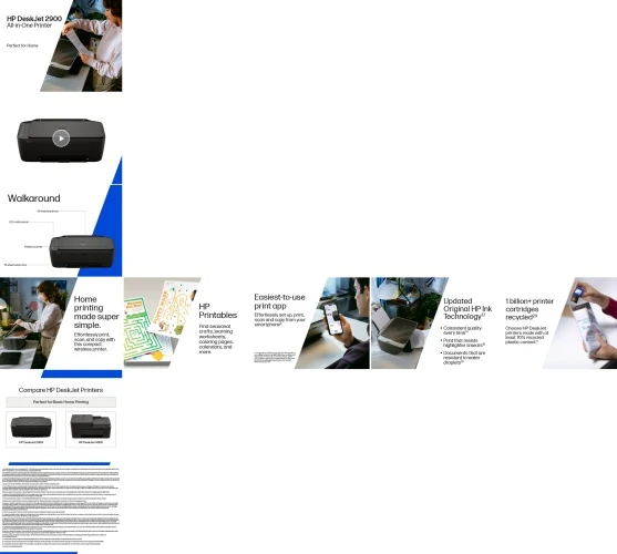 HP DeskJet 2910 AiO Spausdintuvas rašalinis spalvotas MFP A4 7.5 ppm USB Wi-Fi