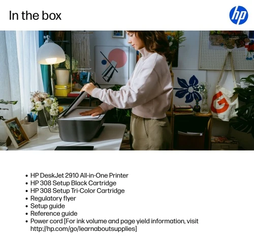 HP DeskJet 2910 AiO Spausdintuvas rašalinis spalvotas MFP A4 7.5 ppm USB Wi-Fi