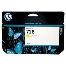 Hewlett Packard (HP) HP 728 130-ml Geltona Ink Cartridge