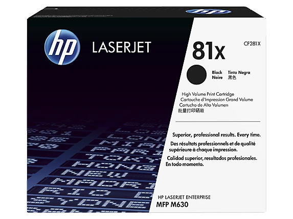 Hewlett Packard (HP) HP 81X High Yield Juodas Originali LaserJet M605/M606 dažų kasetė (~25 000 puslapių)