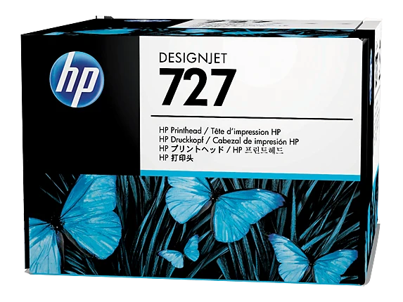 Hewlett Packard (HP) HP 727 Cyan/Magenta/Geltona/Juodas Printhead, for HP Designjet T920,T1500,T2500 series