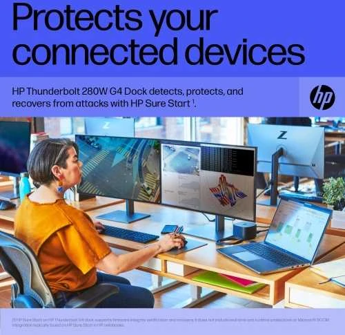 Hewlett Packard (HP) HP Thunderbolt 280W G4 dokas su kombinuotu kabeliu