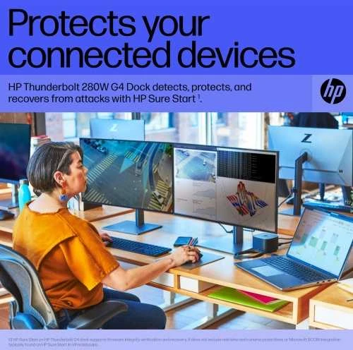 Hewlett Packard (HP) HP Thunderbolt 280W G4 dokas su kombinuotu kabeliu