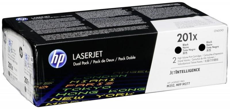Hewlett Packard (HP) HP 201X (CF400XD) 2-pack Lazerinė kasetė, Juoda