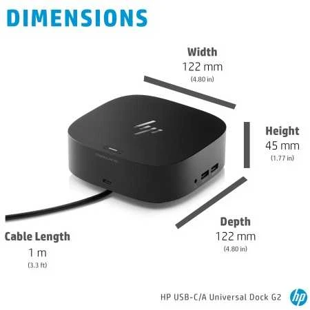HP USB-C Dock G5 (5TW10AA) Jungčių stotelė, Juoda