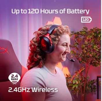 HyperX Cloud III belaidės žaidimų ausinės su mikrofonu, Juodos