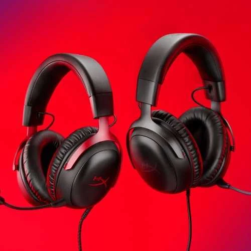 HyperX Cloud III žaidimų ausinės, Juodos