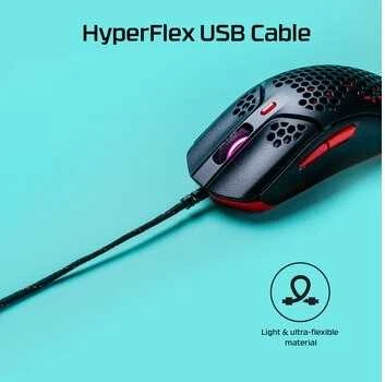 Žaidimų pelė HyperX Pulsefire Haste, Juoda/Raudona