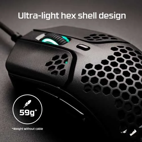 Žaidimų pelė HyperX Pulsefire Haste, Juoda/Raudona