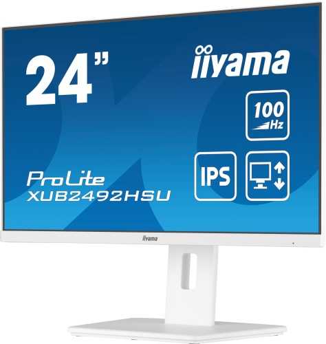 iiyama ProLite XUB2492HSU-W6 Monitorius 24'' IPS FHD 1920x1080 0.4 ms 250 cd/m2 100 Hz, Balta (SPEC)