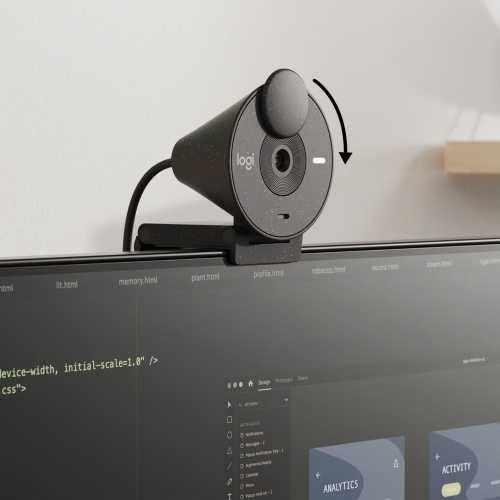 Internetinė kamera Logitech Brio 300, juoda
