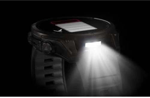 Garmin Išmanusis laikrodis Fenix 8 – 47 mm, AMOLED Sapphire, Pilkos anglies spalvos DLC titanas su juodai pilkos spalvos silikoniniu dirželiu