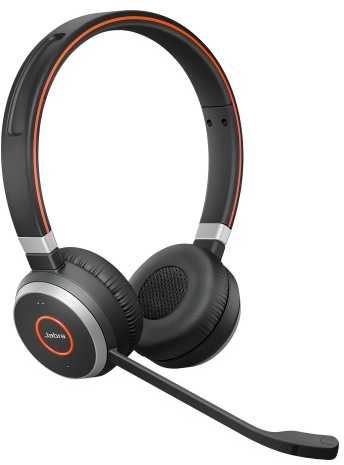 Jabra Evolve 65 UC Stereo - Ausinės - su lankeliu ant galvos - Office/Call center - Juodas - Dvipusės - China