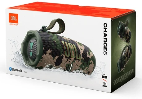 JBL Charge 6 Nešiojama garso kolonėlė, Bluetooth, Squad (Camouflage)