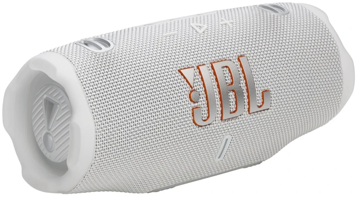 JBL Charge 6 Nešiojama garso kolonėlė, Bluetooth, Baltas
