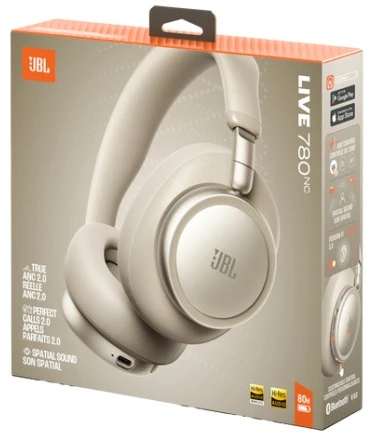 JBL Live 780NC Belaidės ausinės, Bluetooth, Champagne