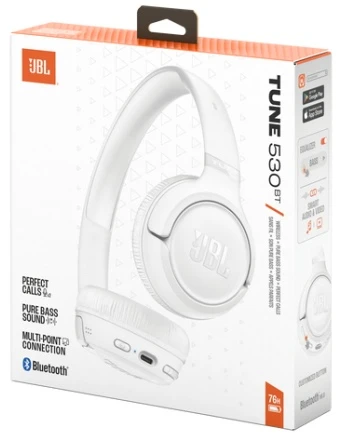JBL Tune 530BT Belaidės ausinės, Bluetooth, Baltas