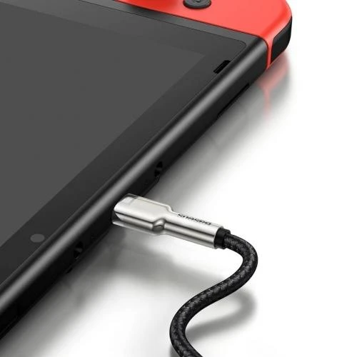 Kabelis USB C - USB C 1m 100W juodas Cafule Metal BASEUS