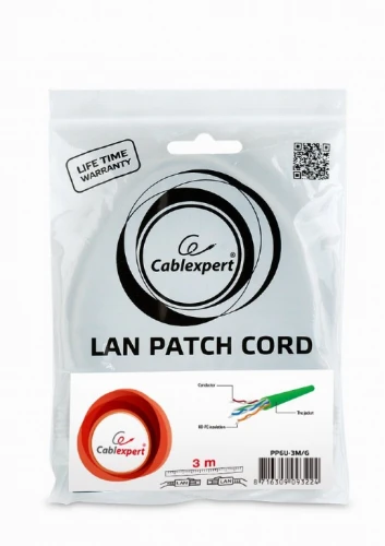 GEMBIRD PP6U-3M/G Gembird UTP Cat6 Patch laidas, 3 m, žalias