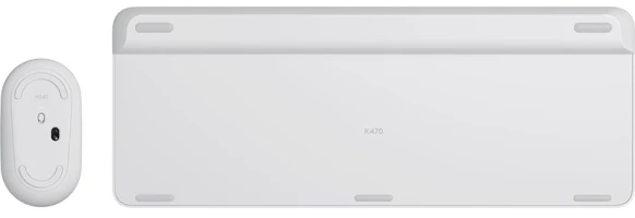 Belaidė klaviatūra ir pelė MK470 Slim Wireless Combo, US išdėstymas, Baltos spalvos