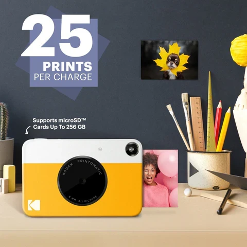 Objektyvas Momentinė kamera - Kodak Printomatic 5MP nešiojama geltona