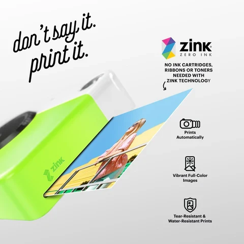 Momentinė kamera - Kodak Printomatic 10MP ZINK nuotraukų spausdintuvas žalias