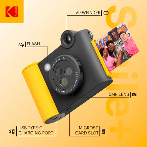 Kodak SMILE+ Momentinis fotoaparatas, 2x3'', Juoda