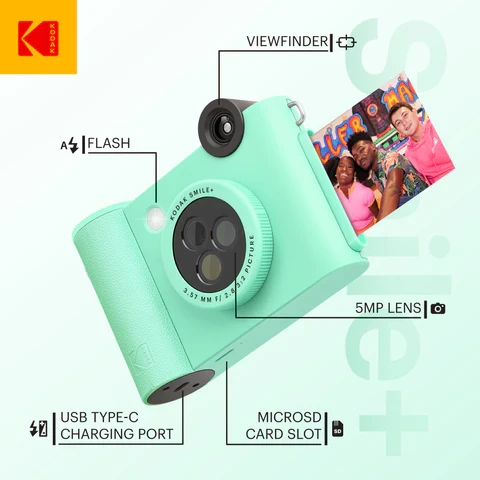 Kodak SMILE+ Momentinis fotoaparatas, 2x3'', Žalia