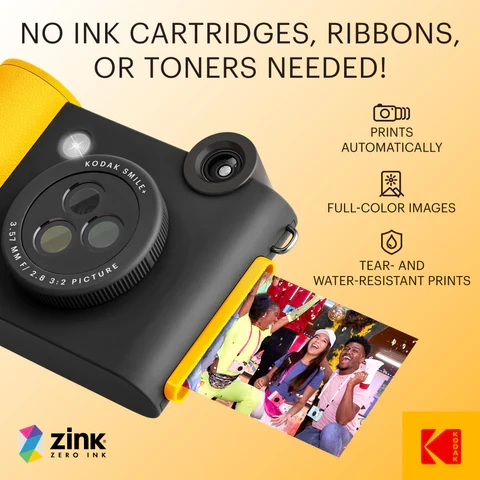 Kodak SMILE+ Momentinis fotoaparatas, 2x3'', Juoda