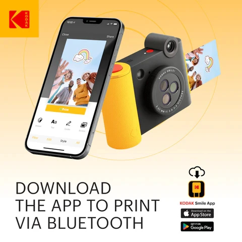 Kodak SMILE+ Momentinis fotoaparatas, 2x3'', Juoda