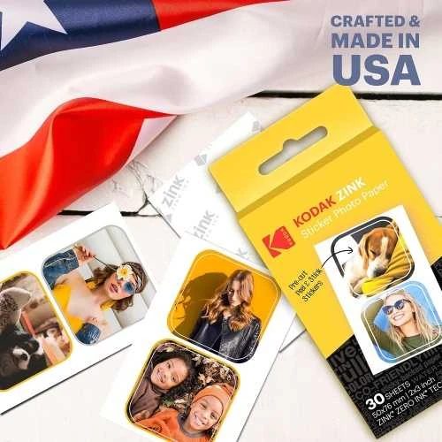 Kodak ZINK 2x3'' 50x76 mm 30 Sheets Pre-Cut Sticker Fotopopierius