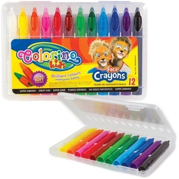 COLORINO KIDS veido puošybos kreidelės, 12 spalvų, 32650PTR