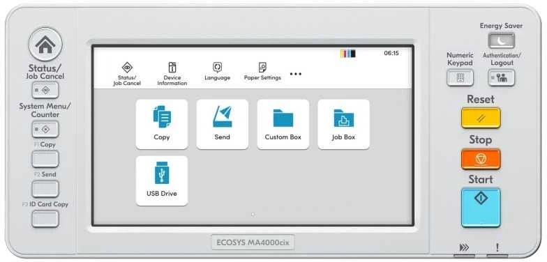 Kyocera ECOSYS MA4000cix Spausdintuvas lazerinis spalvotas MFP A4 40 ppm Tinklinis LAN USB