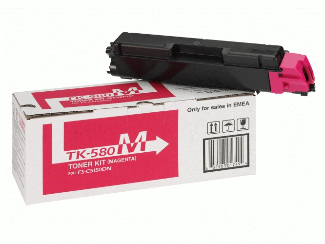 Dažomieji milteliai KYOCERA TK-580M, Raudona