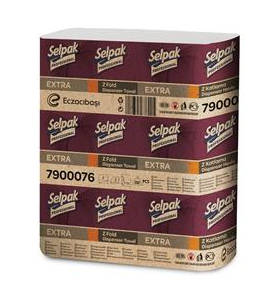 Selpak Professional Popierinis rankšluostis SELPAK, PRO Extra Z-Fold dispenseriui, 2 sluoksnis, 200 lapelių
