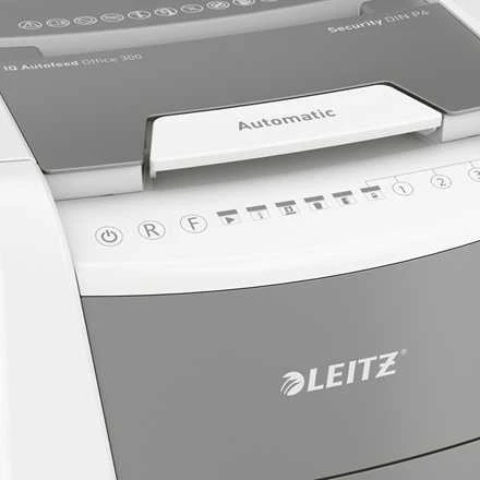 Leitz IQ Autofeed naikiklio valdymo skydelis ir detalių vaizdas
