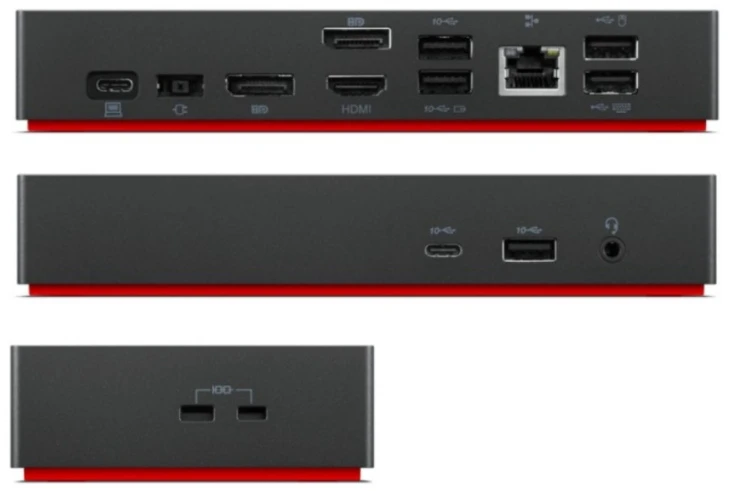 Lenovo ThinkPad Universal USB-C Dock 40AY0135EU Jungčių stotelė, Juoda
