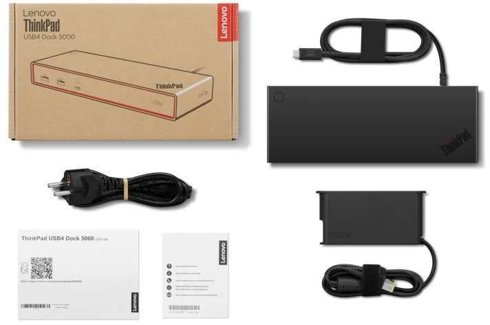 Lenovo ThinkPad USB4 Dock 5000 (40BF0100EU) Jungčių stotelė, Eclipse Juodas