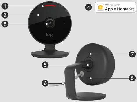 Logitech Circle View IP apsaugos kamera Vidaus ir lauko Šovinys Stalas / siena 1920 x 1080 pikseliai