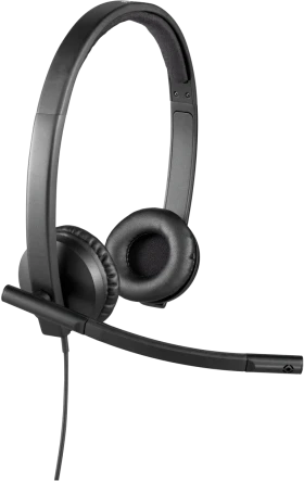 Logitech H570e Mono MS Teams Laidinės ausinės USB-A, Juoda