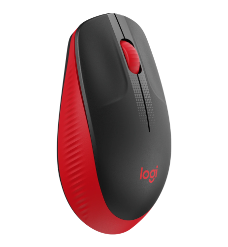 Logitech M190 Full-Size Belaidė pelė, RF belaidė, 1000 DPI, Raudona (SPEC)