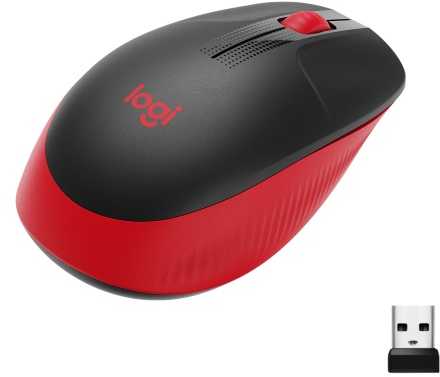 Logitech M190 Full-Size Belaidė pelė, RF belaidė, 1000 DPI, Raudona (SPEC)