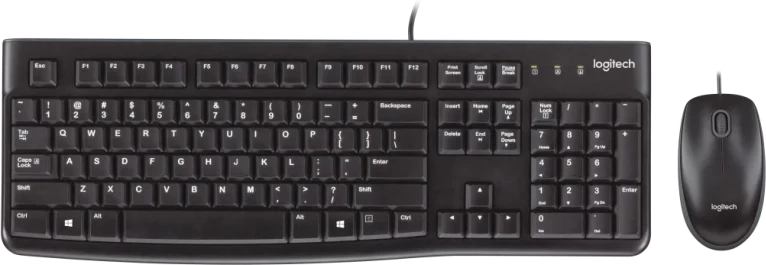 Logitech MK120 Combo Laidinė klaviatūra + pelė, USB, FR, Juoda