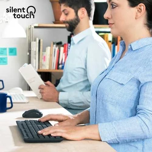 Belaidė klaviatūra su pele Logitech MK295, US kalba, Juodos spalvos