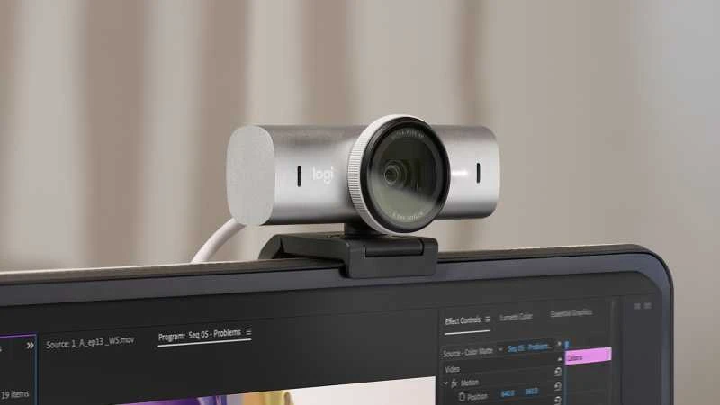 Logitech MX Brio 4K Ultra HD internetinė kamera, spalva: šviesiai pilka (960-001554)